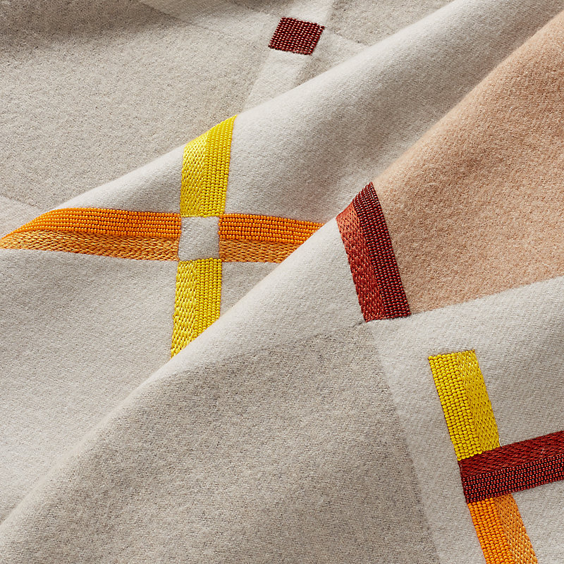 Avalon Rayon blanket - Beige | Hermès USA